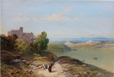 Italian Lake Scene by Thomas Miles II Richardson